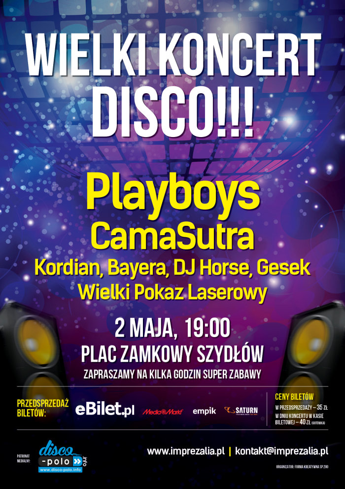 Koncert disco polo w Szydłowie